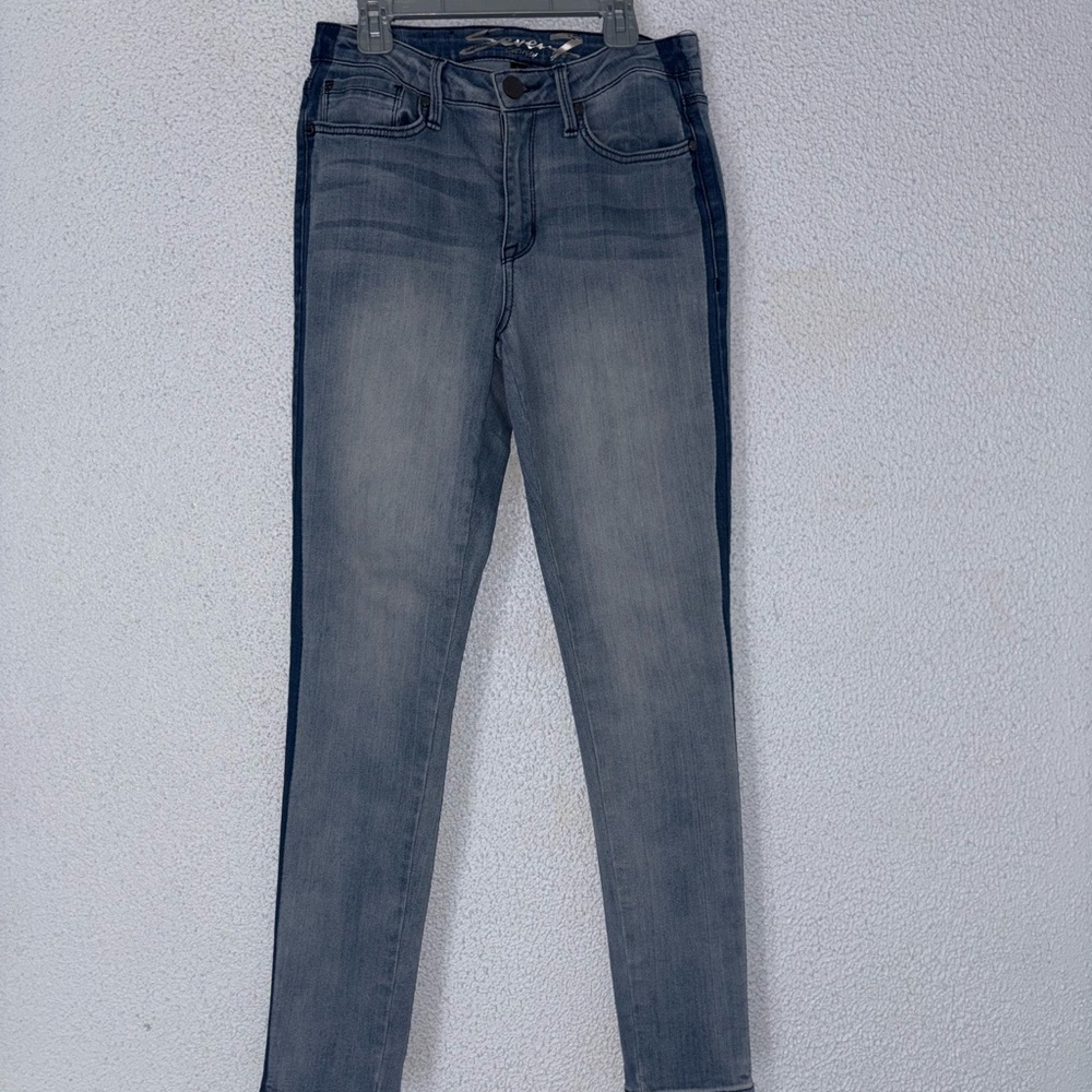 7 For All Mankind Women's Gray Skinny Jeans